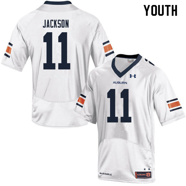 Youth #11 Shedrick Jackson Auburn Tigers College Football Jerseys Sale-White